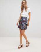 Lavand Floral Jacquard Skirt - Multi