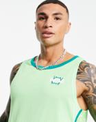 Puma Hoops Jaws Print Tank Top In Green