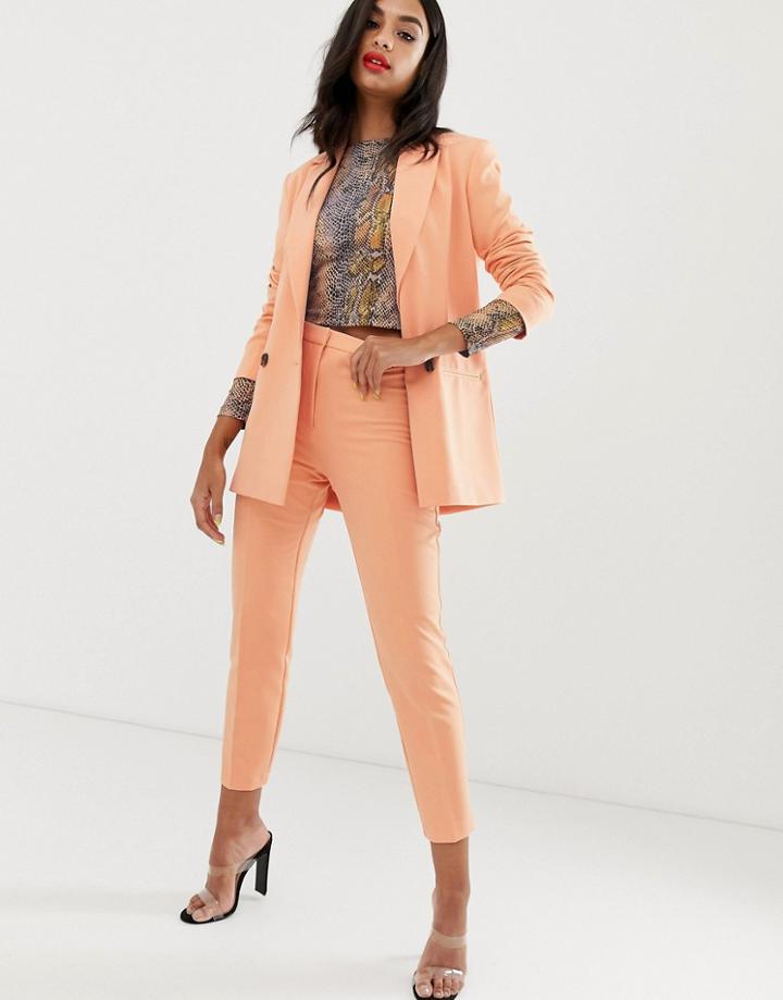 Asos Design Cantaloupe Slim Suit Pants - Pink