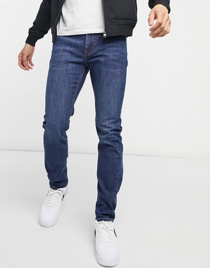 Lee Rider Slim Fit Jeans In Dark Blue Wash-blues