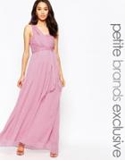 True Decadence Petite One Shoulder Soft Maxi Dress - Soft Pink