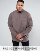 Puma Plus Half Zip Sweat In Brown Exclusive To Asos 57531501 - Brown