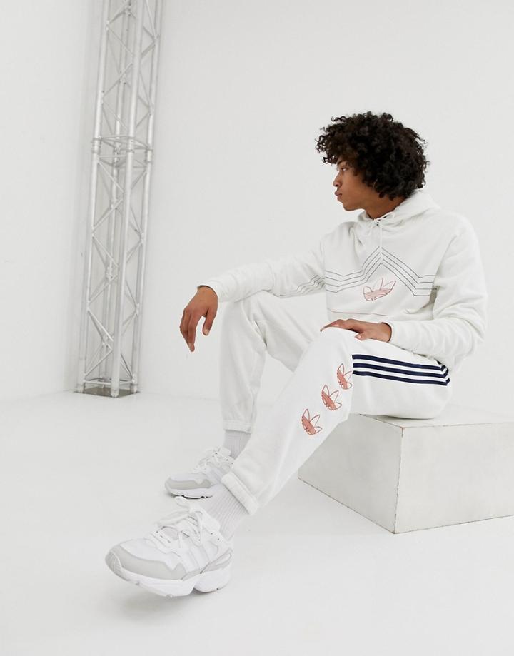 Adidas Originals Trefoil Stripe Joggers Dv3148 White - White