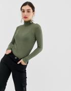Benetton Rollneck Knitted Pullover - Green