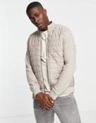 Jameson Carter Bonnington Hybrid Puffer Jacket In Stone-neutral