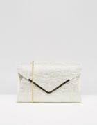 Lotus Glitter Envelope Clutch Bag - Gold