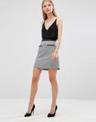 Madame Rage Check Print Skirt - Gray