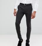 Asos Tall Super Skinny Fit Suit Pants In Charcoal - Gray