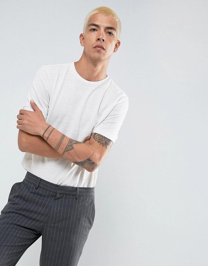 Weekday Friend Burnout T-shirt - White