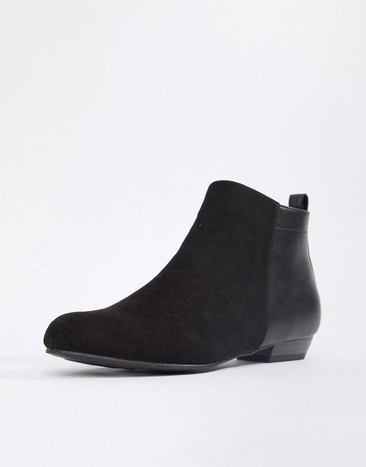 Head Over Heels By Dune Perey Black Flat Ankle Boot - Black