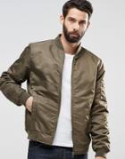 Only & Sons Ma1 Nylon Bomber - Green