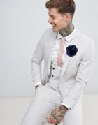 Twisted Tailor Wedding Super Skinny Suit Jacket In Gray