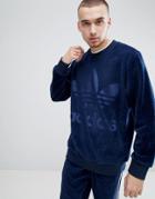 Adidas Originals Adicolor Sweat In Oversized Fit In Navy Cw1328 - Navy