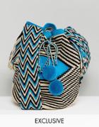 Jardin Del Cielo Wayuu Mochilla Bag In Blue - Blue