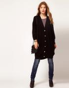 Gestuz Longline Buttondown Cardigan - Black