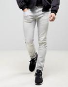 Loyalty And Faith Stretch Skinny Jeans In Gray Acid Wash - Gray