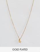 Dogeared Gold Plated Believe Nautical Star Pendant With Sparkle Necklace - Gold