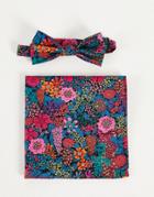 Gianni Feraud Liberty Print Bow Tie And Pocket Square-multi