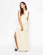 Goldie Over Exposed Maxi Dress - Beige