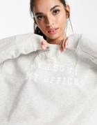 Outrageous Fortune Loungewear Motif Slogan Sweat Top In Gray-grey