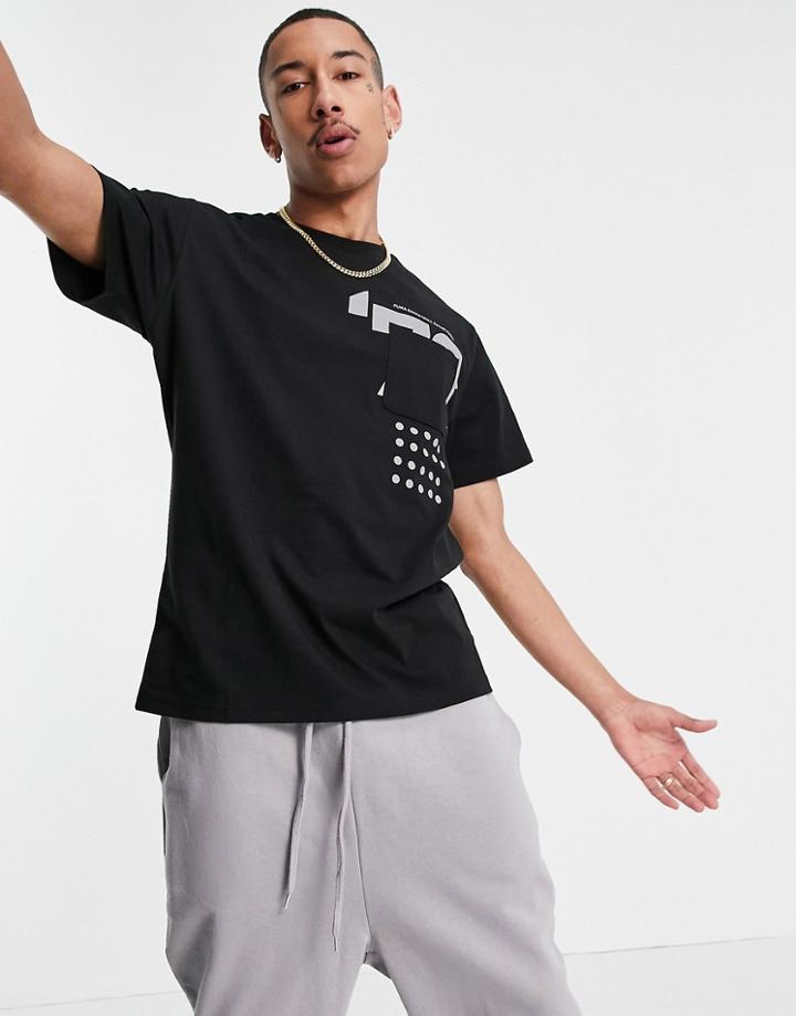 Puma Hoops Pocket T-shirt In Black