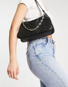 Skinnydip Wave Embossed Shoulder Bag In Black