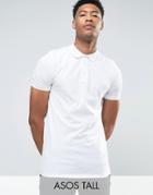 Asos Tall Polo Shirt In White - White