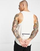 Bolongaro Trevor Sport Tank Top With Mesh Front In Stone-neutral