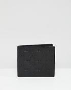 Boohooman Wallet With Monogram Detail In Black - Black