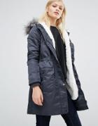 Oasis Diana Detachable Lining Parka - Gray