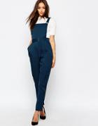 Missguided Belted Overall - Navy