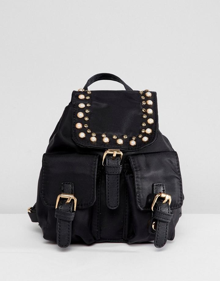 Oh My Gosh Accessories Studded Backpack - Black