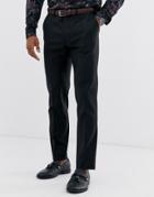 Asos Design Wedding Skinny Suit Pants In Black 100% Wool