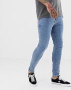 New Look Skinny Jeans In Light Blue Wash - Blue