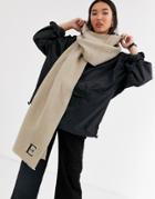 Asos Design Personalized Scarf With E Initial