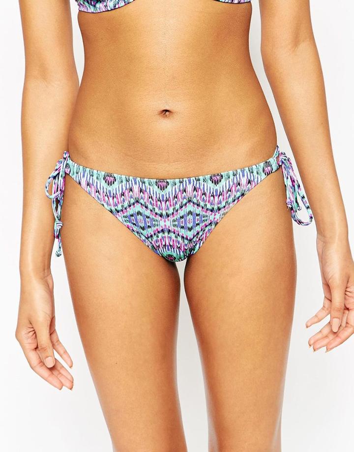 Miss Mandalay Bohemia Tie Side Bikini Bottoms - Mint Print