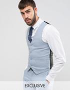 Only & Sons Skinny Wedding Suit Vest - Blue