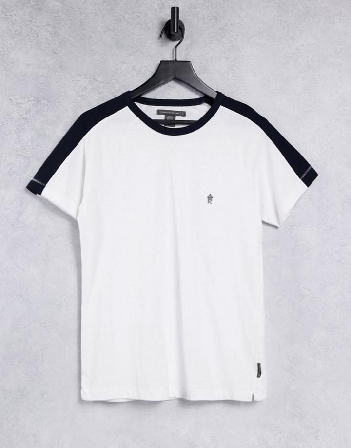 French Connection Panel T-shirt In White