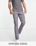 Asos Design Slim Chinos In Charcoal-gray