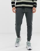 Asos Design Skinny Sweatpants In Dark Gray - Gray