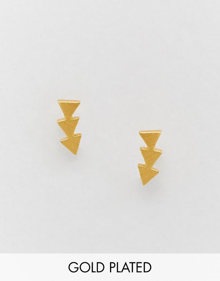 Gorjana Matte Triangle Ear Climber Earring Set - Gold