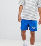 Dream But Do Not Sleep Palm Embroidery Shorts - Blue