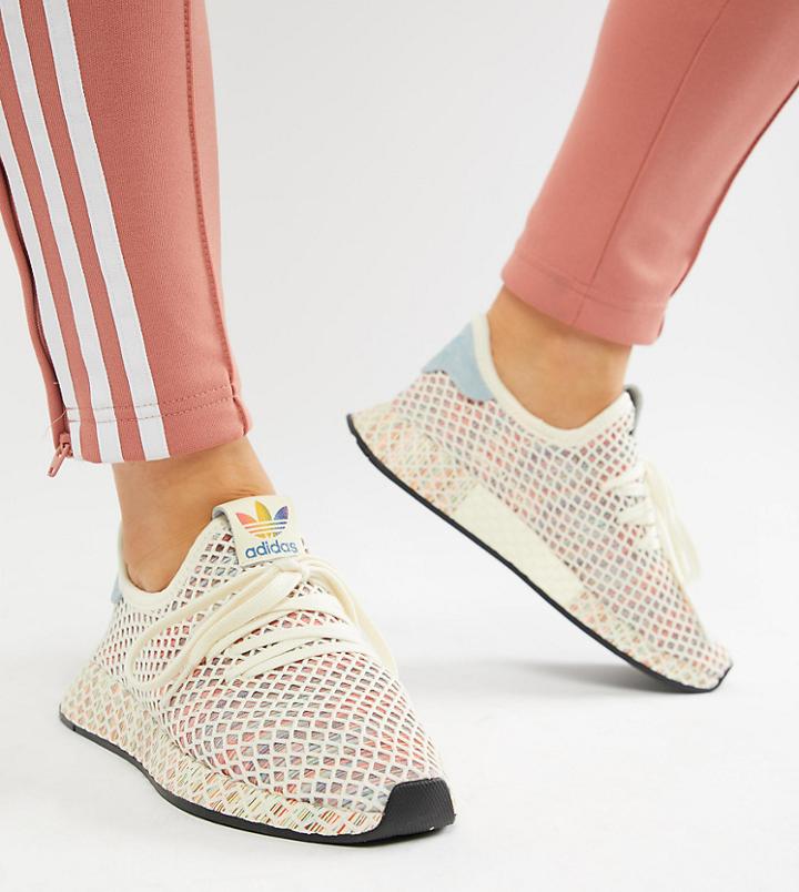 Adidas Originals Pride Deerupt Sneakers In Rainbow Mesh - Multi