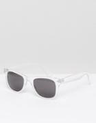 Asos Square Sunglasses With Clear Frame - Clear