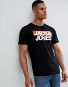 Jack And Jones Block Print T-shirt - Black