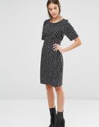 Trollied Dolly Shifty Sista Heart Print Dress - Black