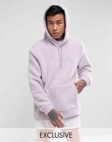 Puma Borg Pullover Hoodie In Lilac Exclusive To Asos 57658201 - White