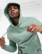 Asos Design Hoodie In Light Green