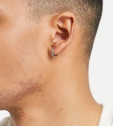 Lost Souls 10mm Huggie Earrings In Sterling Silver