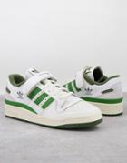 Adidas Originals Forum 84 Low Sneakers In White And Green
